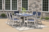 191-71 garden classic oblong table with mayhem sling back chairs